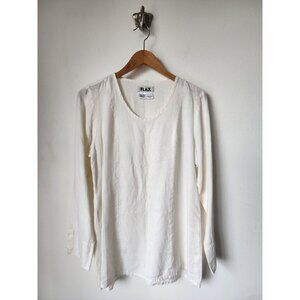 Flax white long sleeve shirt S
